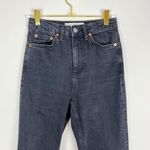 Topshop  Black Kort High Rise Straight Leg Cropped Jeans Size 25 Photo 1