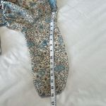 NWT R Vivimos szS sheer long sleeve button front floral print maxi dress coverup Brown Photo 8