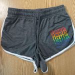 New Women’s Retro style Rainbow 🌈 Love Pride Shorts gray White size XL Photo 0