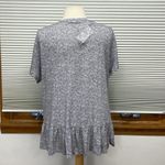 Calvin Klein Jeans NWT Gray Cold Stone Heather Peplum T-shirt Size Large Photo 4