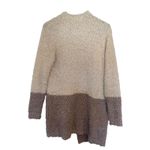Bohme  Plush Colorblock Long Sleeve Open Front  Cardigan Cream Tan Womens Size XS Photo 4