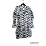 Athleta  swim kaftan tunic button‎ up blue ikat size XS Photo 1