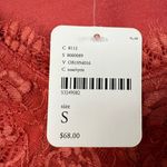 Free People NWT ‎ Long Sleeve Lace Trim Blouse in Rose Size Small Photo 4