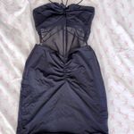 Tiger Mist  Black Mesh Ruched Bodycon Mini Dress - Size XXS Photo 2