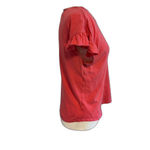 Kate Spade | Broome Street Ruffle Tee in Peach Sherbet Size Small Photo 3