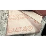 Vintage Mallani Virgin Wool Blend Floral Shacket Blazer Size 6 European 42 White Photo 3