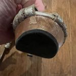 Michael Kors Michael  Wooden Heel Sandals Retro Gold Size 5.5 Photo 4