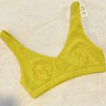 Aerie NWT Offline by Yellow Summer Light Terry Sports Bra - Size: Small Photo 1