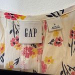 Gap  Sleeveless Pink Yellow Floral Blouse V-Neck With Tie Women’s Size Large Photo 7