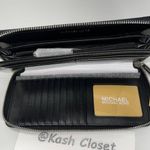 Michael Kors Black Travel Continental Wristlet Large Wallet Photo 7