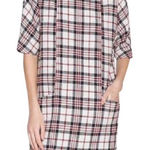 ZARA  Plaid Dress in Navy, Red, and Cream, XS Photo 0