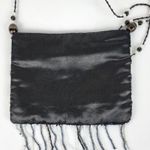 None Beaded Pouch Mini Bag Embellished Clutch Party Shoulder Bag Black White Grey Photo 2