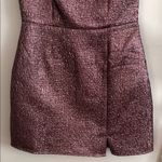 Lulus Modern Dream Pink Metallic Jacquard One-Shoulder Mini Dress EUC Photo 3