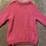 ZARA  Knit Sweater Womens Medium Hot Pink Acrylic Shirt Modest Relaxed Comfort Photo 4