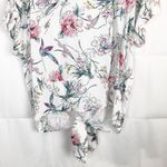 Buffalo David Bitton Buffalo 100% Viscose Short Sleeve Floral Top Size XL Photo 8