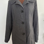London Fog  Women's Gray Wool Blend Coat Jacket Classic Pea Coat‎ Medium Photo 0