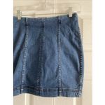 Free People  Women's 2 Denim Mini Skirt Boho Festival Western Cowgirl Photo 1