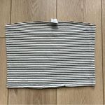 American Eagle  NWT Striped Smocked Tube Top Black and White Stripes Size XL Photo 6