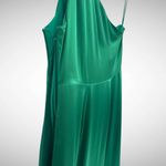 Cinq à Sept Cinq a Sept 100% Silk Colina Ruffle One Shoulder Cocktail Dress Sz 2 Jade Green Photo 6