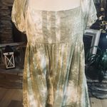 Blu Pepper π« Cream & Green Baby Doll Dress Photo 0