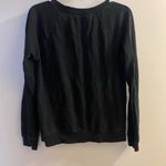 Victoria's Secret Victoria’s Secret Womens Sweatshirt S Small Black Hot Pink Lips Print Lipstick Photo 4