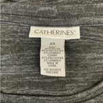 Catherines Women Tunic Sweater 2X Black Contrast Trim Stretch Work Office Travel Photo 1