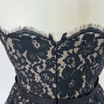 Robert Rodriguez  Black Lace Strapless Fit Flare Mini Cocktail Dress Size 8 Photo 6