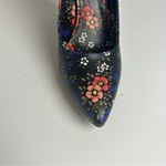 Nine West  Garisono black floral pointed toe high heels size 7 1/2 Photo 12