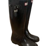Hunter  Black Tall Original Rain Boots Sz 9 Photo 0
