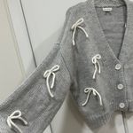 Blu Pepper Button up bow sweater Photo 2