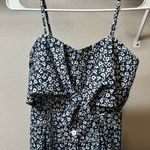 Maacie Blue White Floral Midi Dress SMALL Photo 2