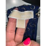 Michael Kors NWT  Women's Chain Halter Blouse Large‎ Blue Gold Party Photo 4