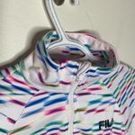 FILA multicolor neon rainbow performance quarter zip top size S Photo 3