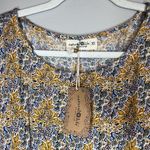 Natural Life NEW Christine Floral Sleeveless Side Slit Maxi Dress Yellow Blue XS Photo 4