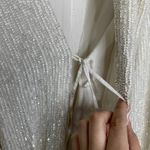 Retrofête Retrofete Gabrielle Robe Sequins Wrap Mini Dress in Moonglow White Womens XS Photo 8