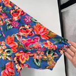 Christopher & Banks CJ‎ Banks Womens Top Tropical Floral Tropicana Blouse XL Short sleeve textured Photo 3