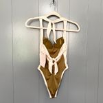 Free People NEW HAH Shroom Pull It Thru Soft Halter Boho Summer Bodysuit XS Photo 4