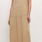 Everlane  khaki The TENCEL V-Neck Dress Photo 0