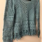 MINKPINK crochet teal crop sz S Photo 3