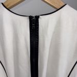 Alice + Olivia  Sleeveless Dress Mini White w Black Piping Size 0 Mint "Employed" Photo 8