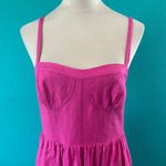 Jonathan Simkhai Kitzia Linen Cover Ups Bustier Midi Dress Tiered Size M Pink Size M Photo 3