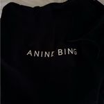 ANINE BING  Large Taylin Linen Tote Bag Beige Black with Dust Bag Sold Out Photo 8