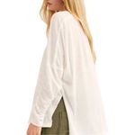 Free People  We The Free On My Mind V Neck Dolman Sleeve Relaxed Shirt White Sm Photo 2