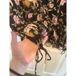 American Eagle Floral Top Tie Front Size Medium Romantic Girlie Coquette Roses Photo 3