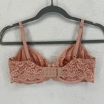 Victoria's Secret  Body Unlined Demi Bra‎ 34DD Peach Lace Bow Adjustable Photo 2