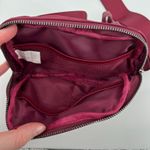 Halara Logo Casual Waist Bag Maroon Wine Adjustable Belt Bag Zipper Buckle NWT Photo 5