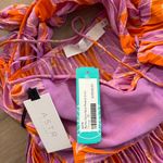 ASTR NWT  the Label Blythe Plisse Midi Dress Coral Multi Women Size XS Photo 5