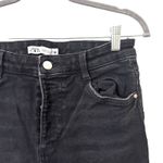 ZARA  Flare High Waist Black Denim Sz 8‎ Photo 3