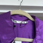 ZARA  tie satin purple dress Photo 2