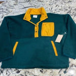 NWT Wilo The‎ Label Cosy Fleece Teal and Marigold Photo 0